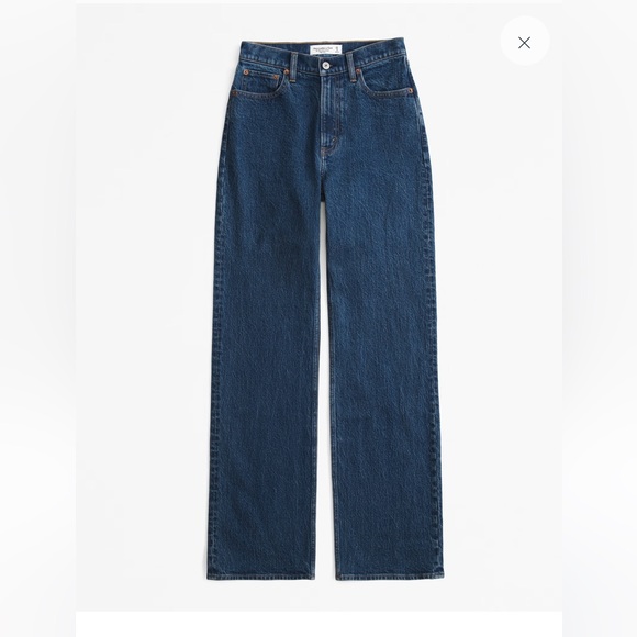 Abercrombie & Fitch Curve Love High Rise 90s Relaxed Jean- 29/8R NWOT - Picture 2 of 6